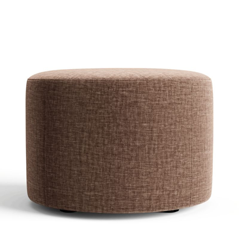 Highland 22″ Round Ottoman – Custom Material | Crate & Barrel