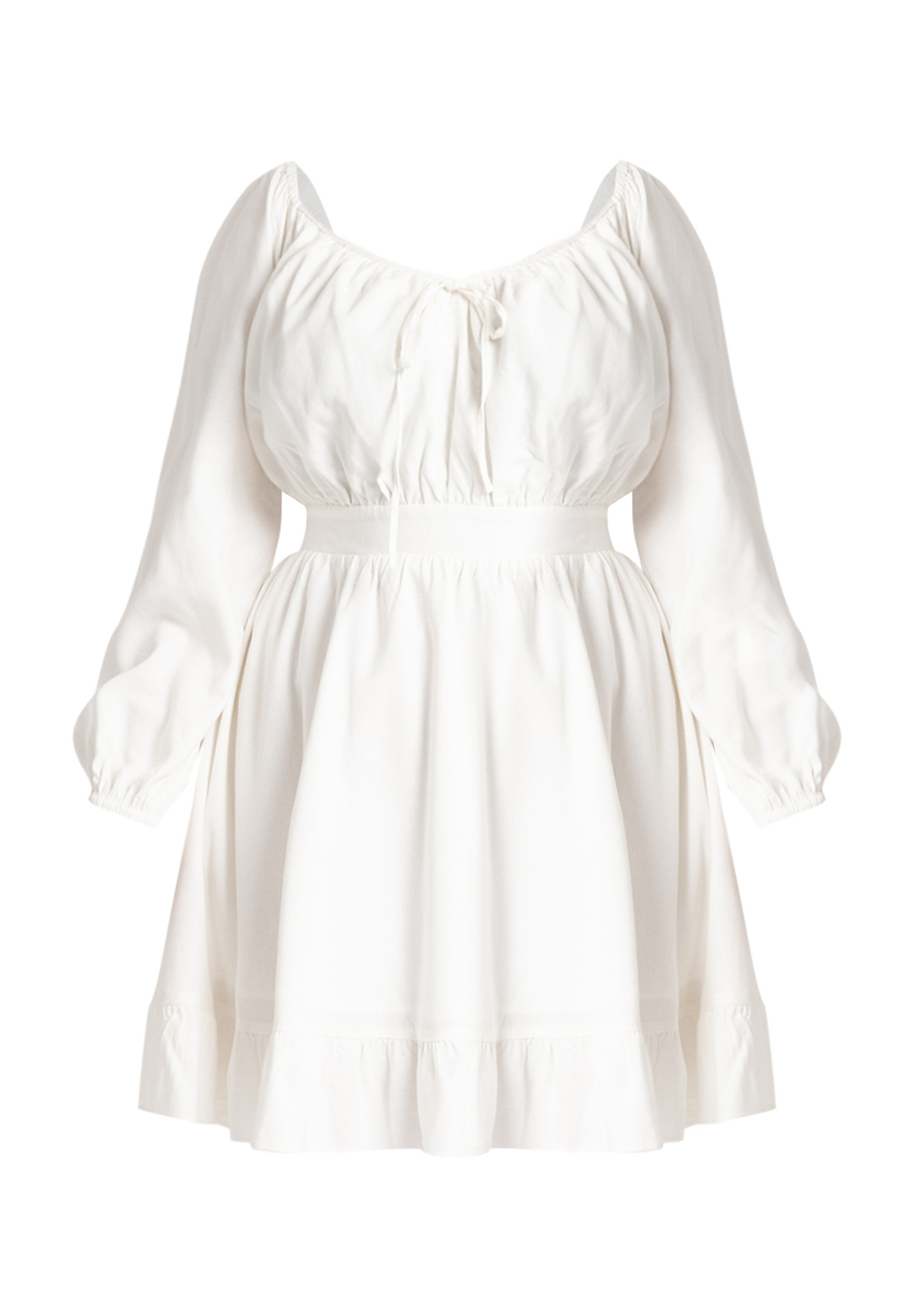 Puff Sleeve Linen Mini Dress | Eloquii