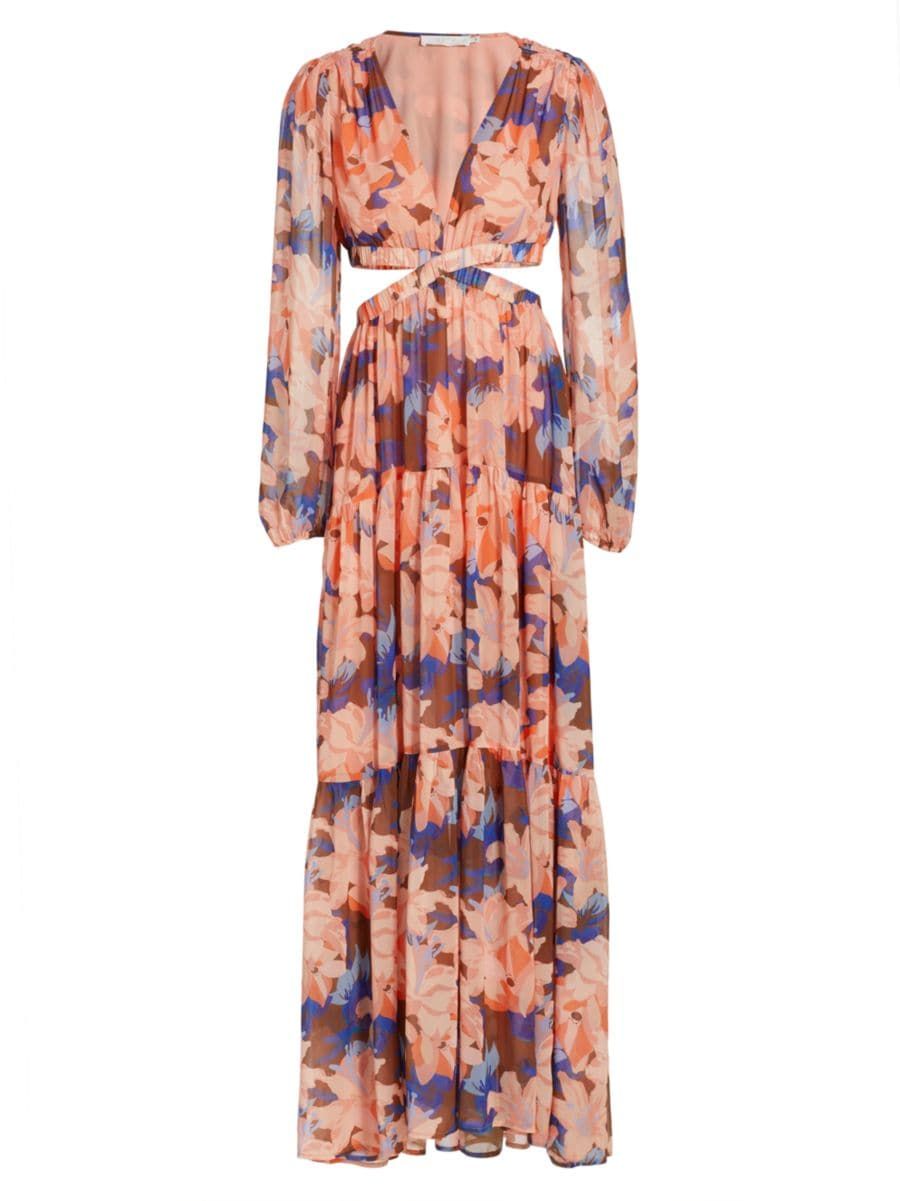 ASTR The Label Lively Cut-Out Floral Maxi Dress | Saks Fifth Avenue