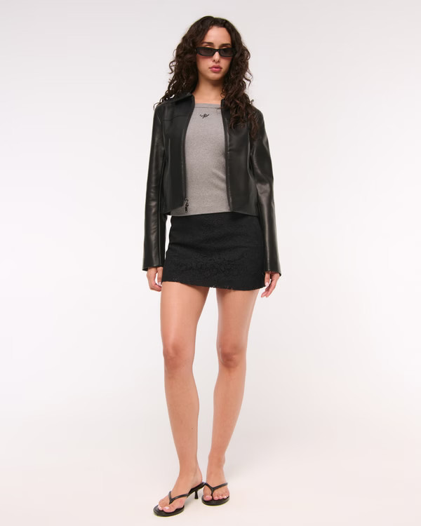 Women's The A&F Scarlett Lace Mini Skort | Women's Bottoms | Abercrombie.com | Abercrombie & Fitch (US)