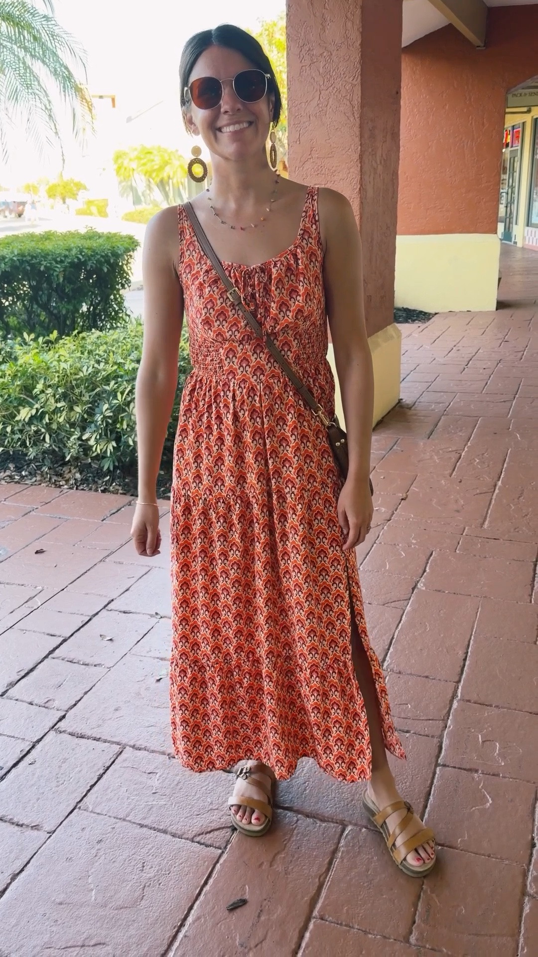 small in my dress, 6 in my sandals. Linked my sunglasses and bag. My necklace and earrings aren’t available so I linked similar ones!🧡

#LTKgrwm #LTKootd #LTKPetite