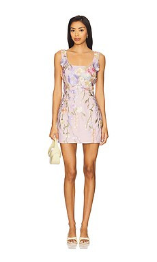 Lovers and Friends Poppin Mini Dress in Blush Spring Floral from Revolve.com | Revolve Clothing (Global)
