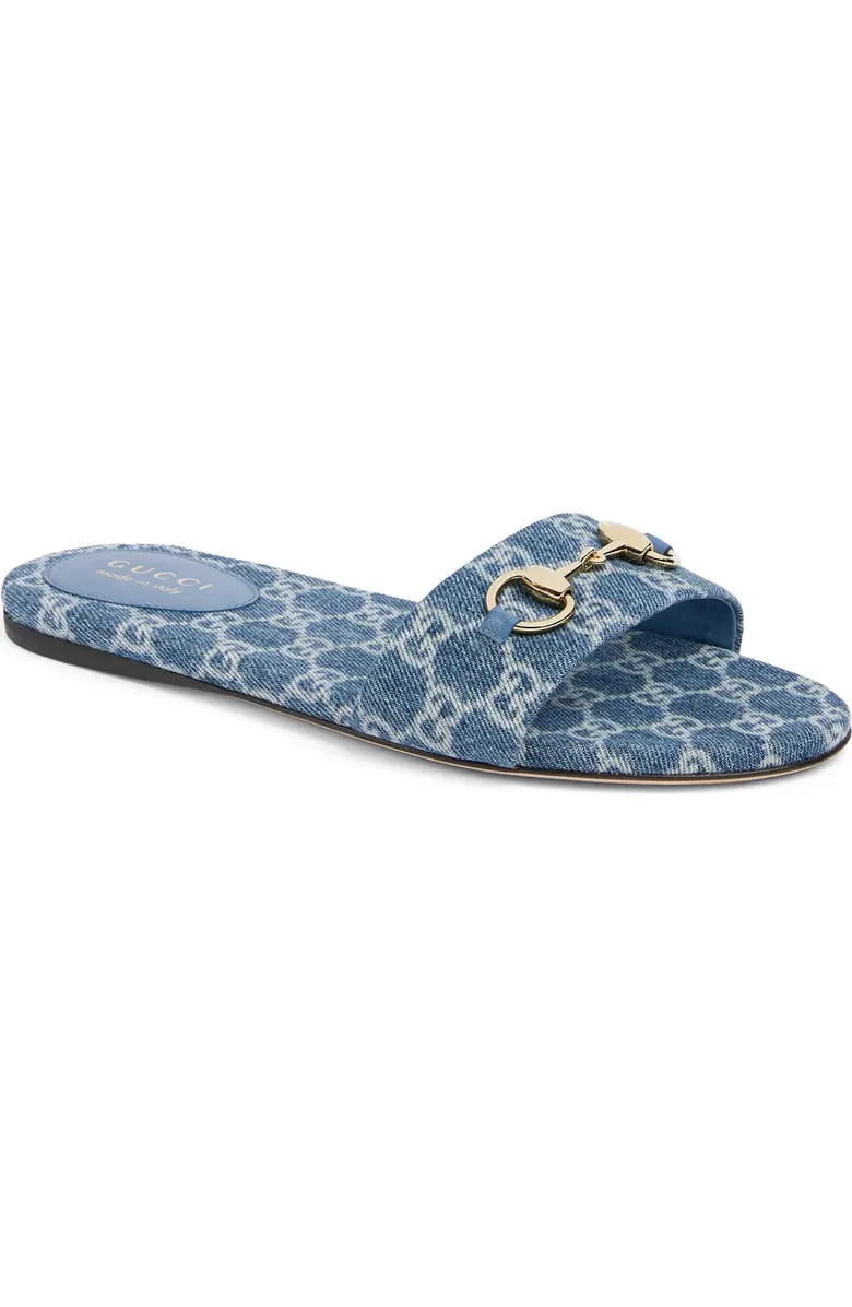 Siaga Horsebit GG Monogram Slide Sandal (Women) | Nordstrom