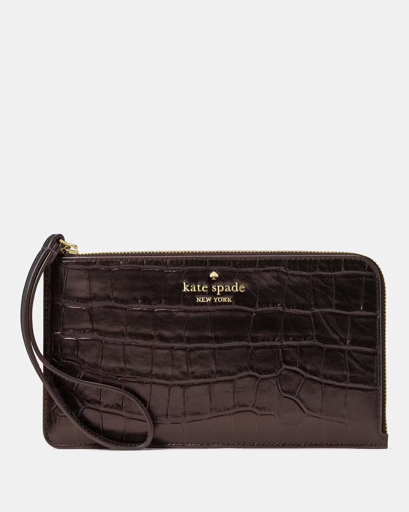Lucy Croc Embossed Medium L-Zip Wristlet | Kate Spade Outlet