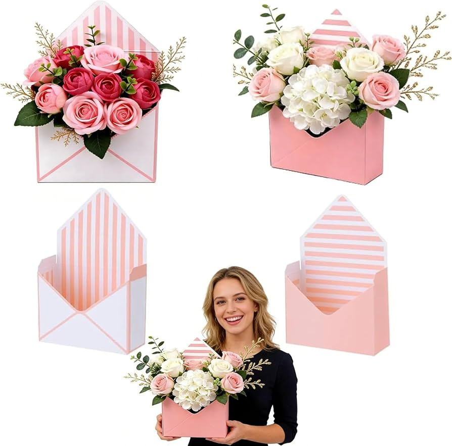 YEBLEM Valentine Envelope Boxes, Valentine Envelope Gift Boxes, Red Envelope Box, Hand Hold Envel... | Amazon (US)