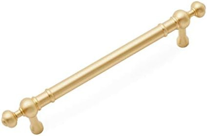 RK International RKI C Satin Brass R.K. International CP 816 SB 5" Center Plain Pull with Decorat... | Amazon (US)