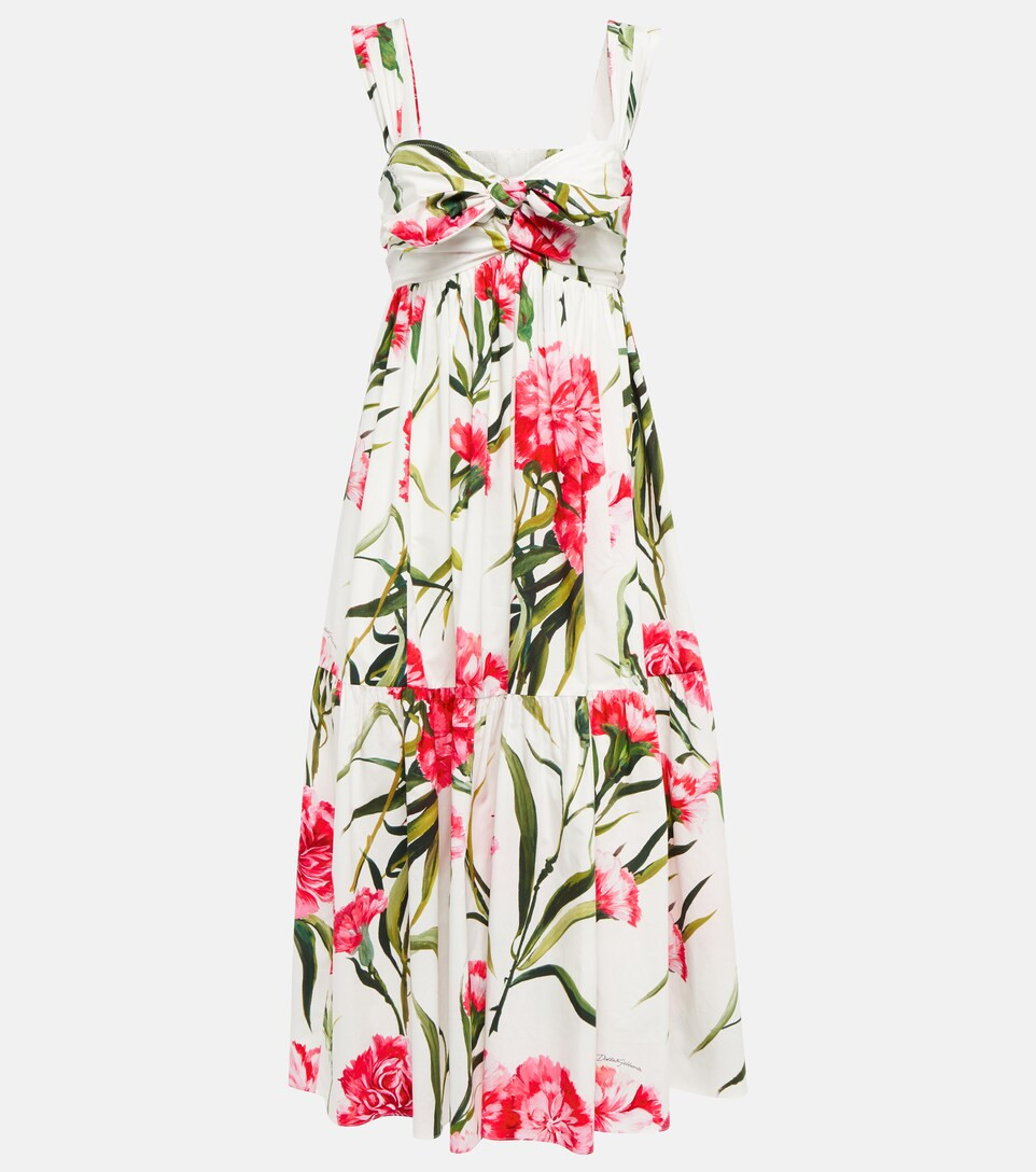 Floral cotton poplin midi dress | Mytheresa (US/CA)