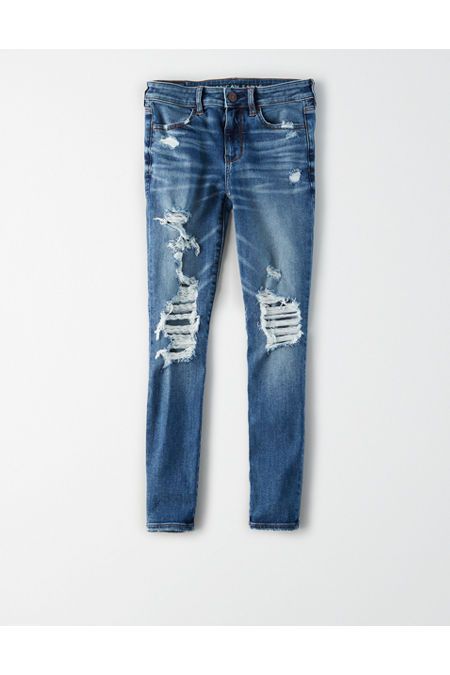 AE Ne(x)t Level Jegging Crop Women's Blue Street 20 Regular | American Eagle Outfitters (US & CA)