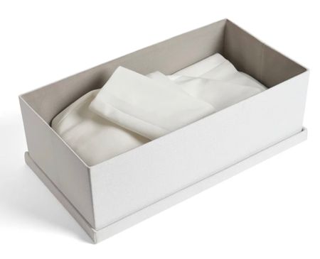 White linen container at wayfair. 
Home organization 
Closet organization 
Containers

#LTKSeasonal #LTKunder50 #LTKhome
