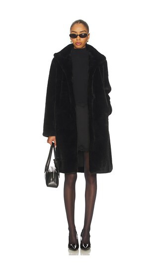 Unreal Fur Raven Coat in Black. - size S | Revolve Clothing (Global)