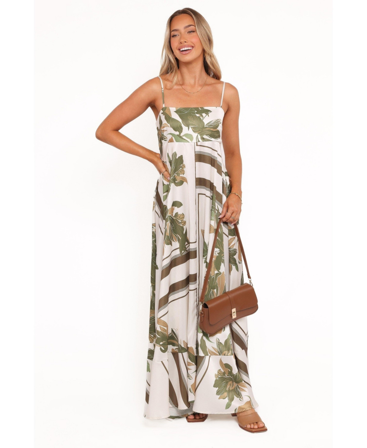 Petal and Pup Women's Elanor Maxi Dress - Pink Print - Olive print | Macy's