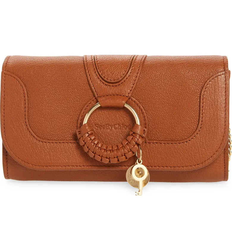 Hana Large Leather Wallet on a Chain | Nordstrom