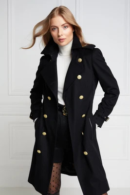 Marlborough Trench Coat (Soft Black) | Holland Cooper