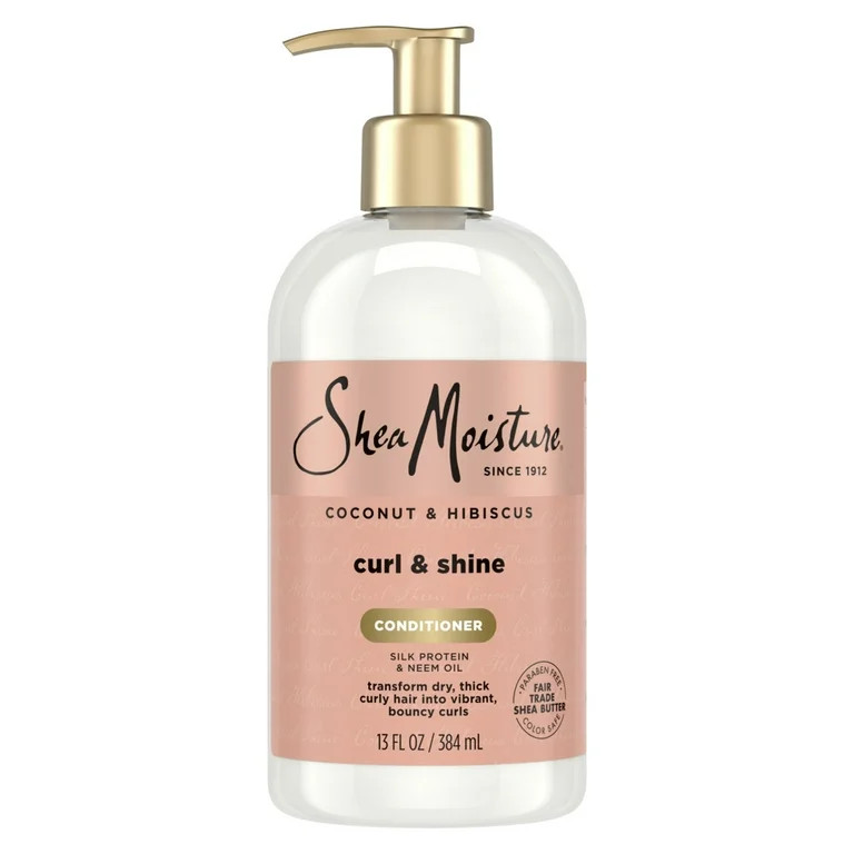 SheaMoisture Curl & Shine Conditioner Coconut & Hibiscus, 13 fl oz | Walmart (US)