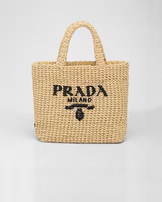 Small raffia tote bag | Prada Spa US