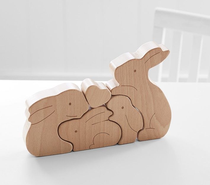 Wooden Bunny Decorative Puzzle | Pottery Barn Kids