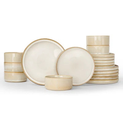 Azal Stoneware Dinnerware Sets, 12 Piece Dish Set | Wayfair North America