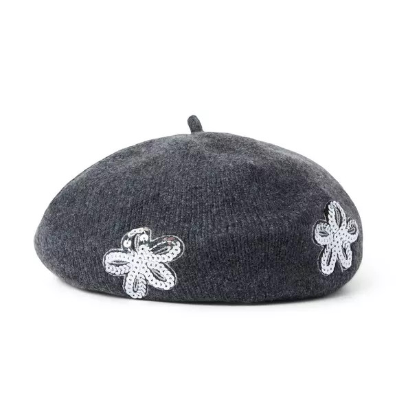 Sequin Floral Beret | Janie and Jack