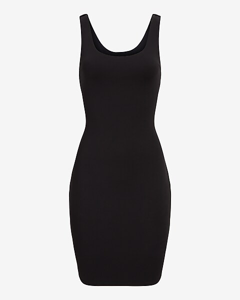 Body Contour Scoop Neck Mini Dress With Built-In Shapewear | Express