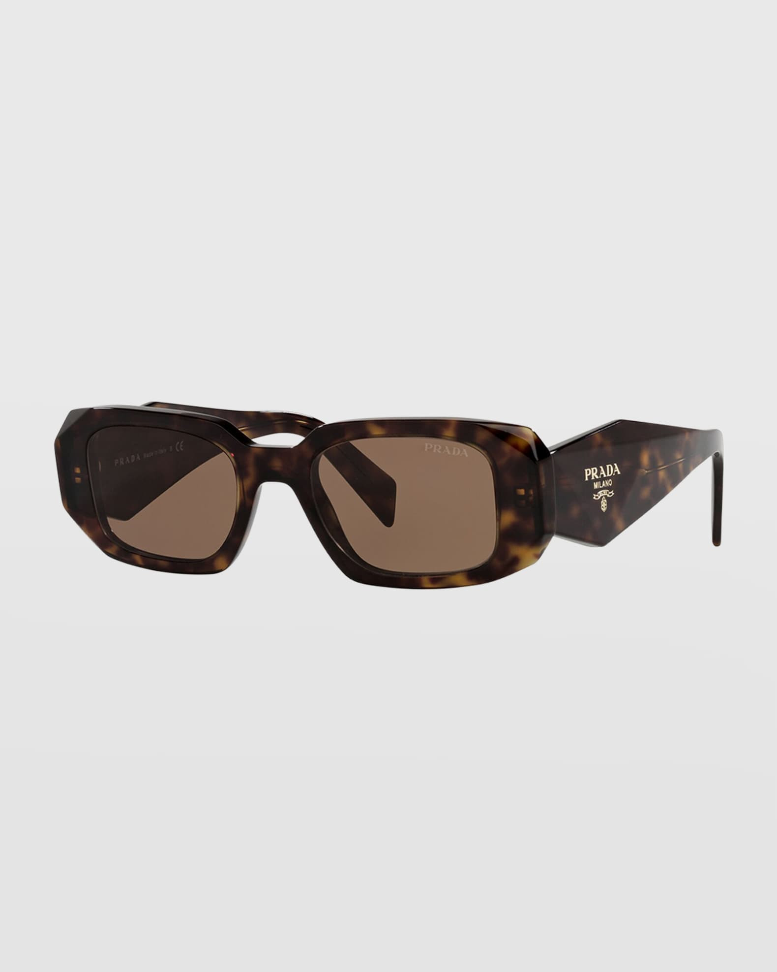 Prada Rectangle Acetate Sunglasses | Neiman Marcus