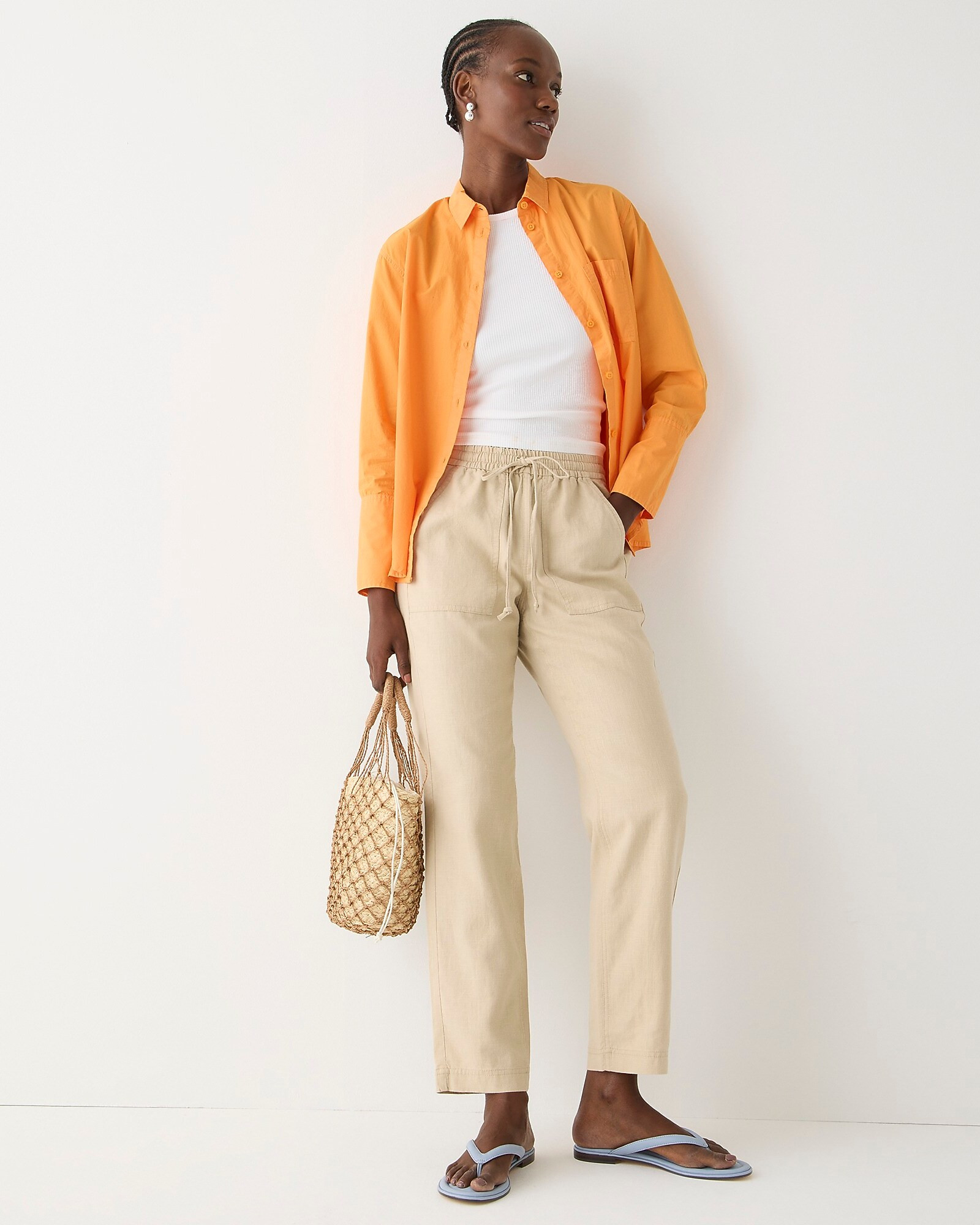 New seaside pant in linen blend | J. Crew US