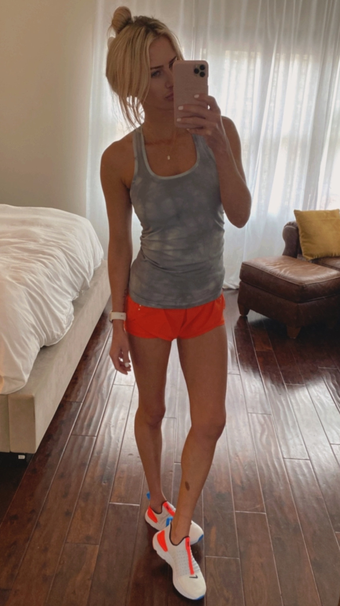 Spring Neon Pop 🧡 Pave diamond dogtag necklace is old #SydneyEvan found in a boutique in Boston in 2020. Linked a 99.9% exact necklace 
(Same 💎weight, 14kt gold, chain style and tag size) from Etsy that’s a steal!! Great #MothersDay Gift


Xs top, shorts; S sportsbra; 7.5 #Nike (size up half size)

#LTKFind #LTKshoecrush #LTKfit