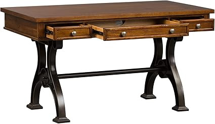Liberty Furniture Industries Arlington House Writing Desk, W56 x D30 x H31, Medium Brown | Amazon (US)