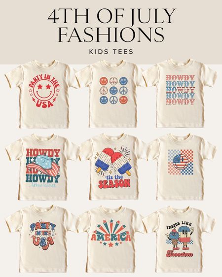 USA \ 4th of July fashion for the kids! Such cute tees from Etsy!

Toddler
Boys outfit
Summer fashion 

#LTKunder50 #LTKkids