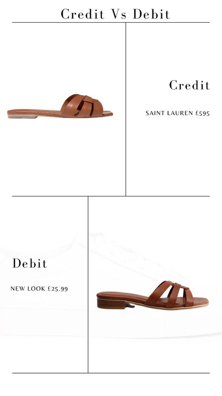 Credit Vs Debit 

Designer Dupes for the Saint Laurent Tribute Sandals 

#LTKshoecrush #LTKFind