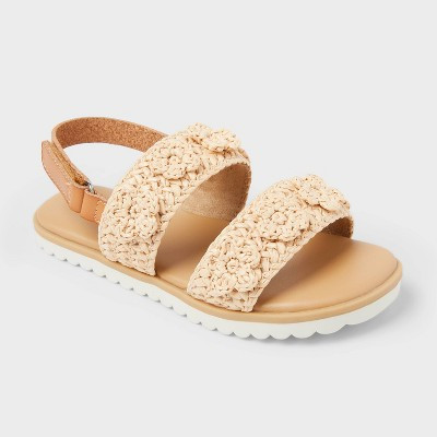 Toddler Denitra Raffia Sandals - Cat & Jack™ Tan 9T | Target