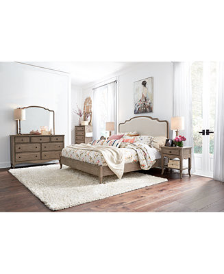Provence Upholstered King Bed 3-Pc. Set (Bed, Nightstand & Dresser) | Macy's