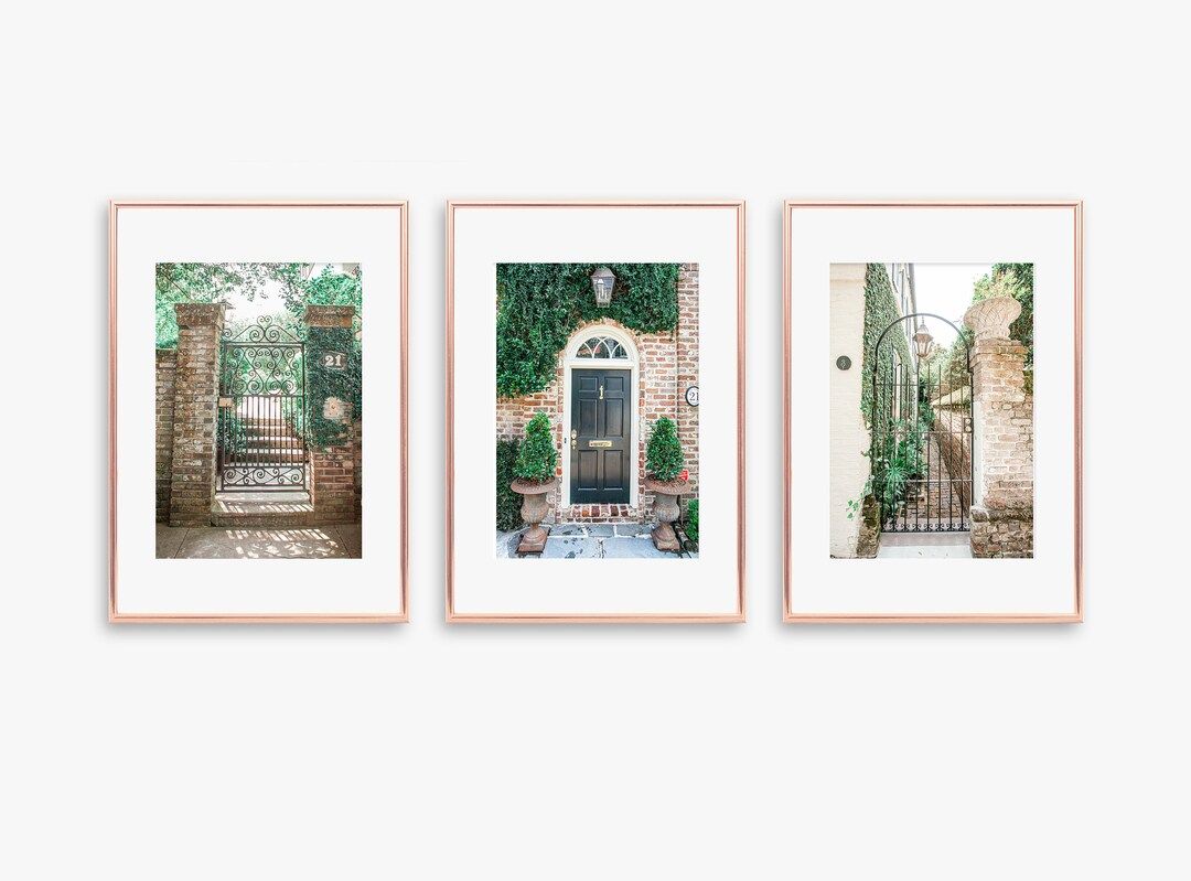 Charleston SC, Charleston Doors Set of 3, Southern Decor, Charleston Photography, Charleston Wall... | Etsy (US)