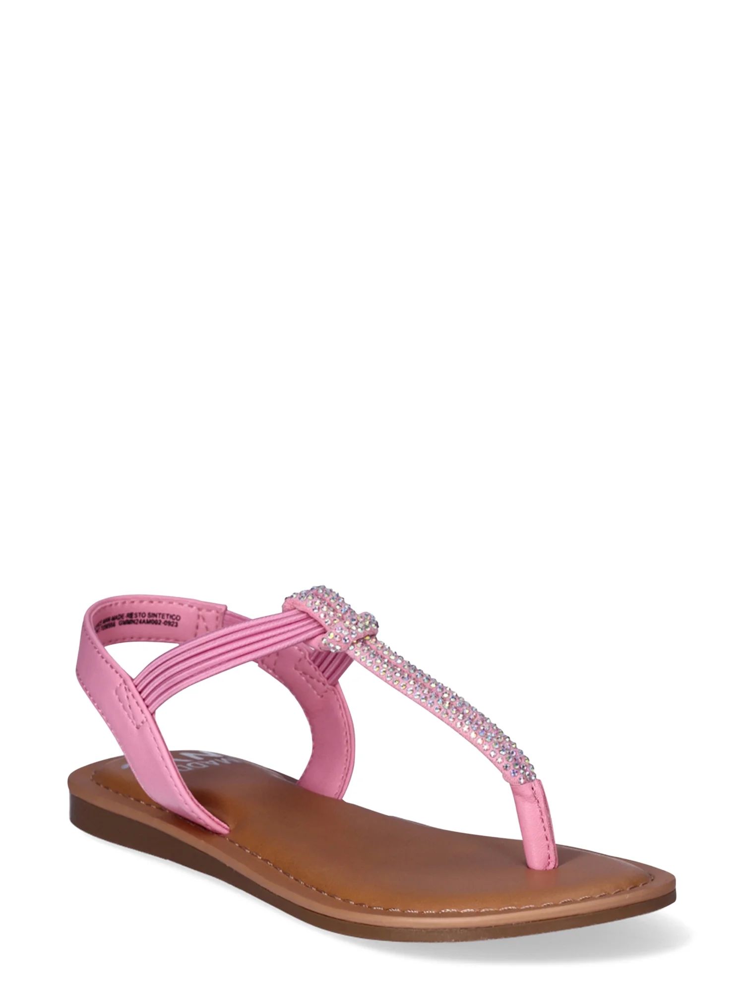 Madden NYC Little and Big Girls' Rhinestone T-Strap Sandals, Sizes 13-5 | Walmart (US)