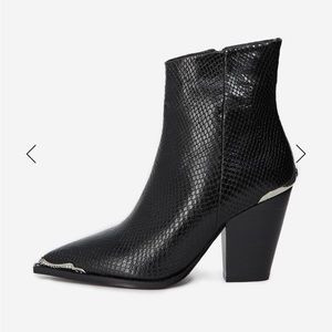 The Kooples Snakeskin-effect Heeled Leather Boots | Poshmark