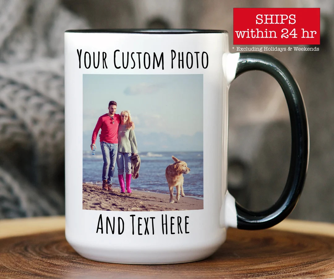 Personalized Photo Coffee Mug Birthday Gift, Custom Mug Gift for Mom, Anniversary Gift for Her/Hi... | Etsy (US)