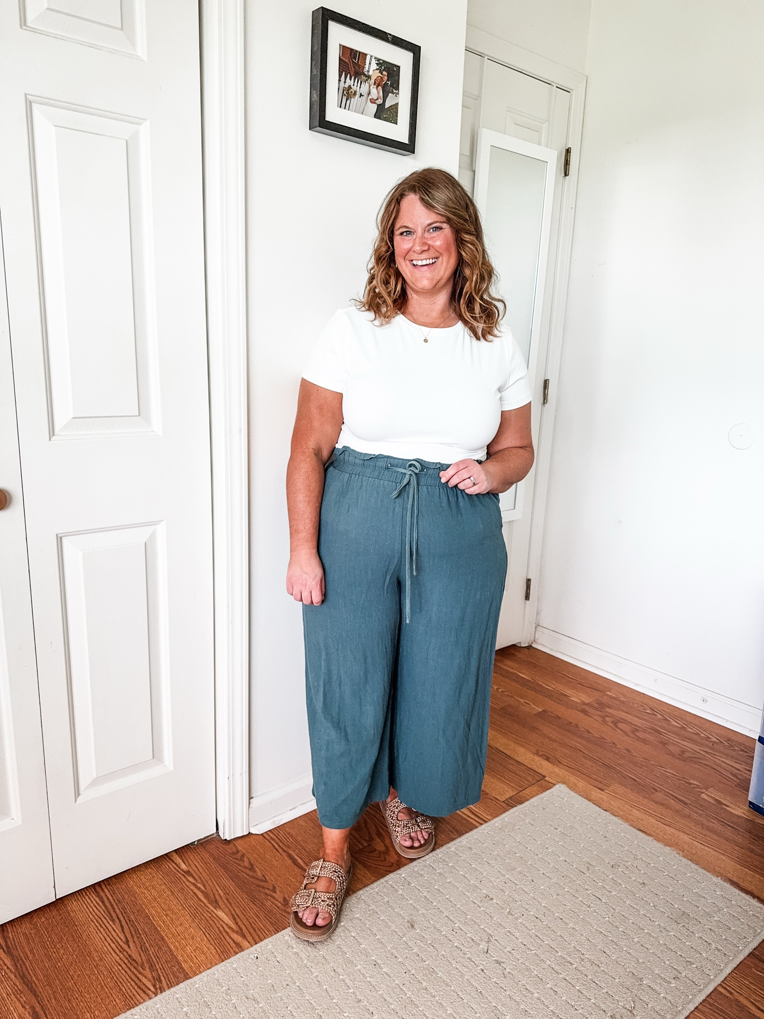 Warm weather teacher outfit - wearing an XL in my tee and an XXL in my pants (I recommend sizing up)

#LTKMidsize #LTKPetite #LTKWorkwear
