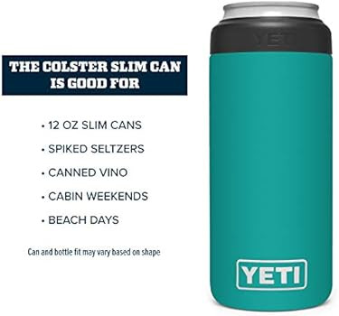 YETI Rambler 12 oz. Colster Slim Can Insulator for the Slim Hard Seltzer Cans | Amazon (US)