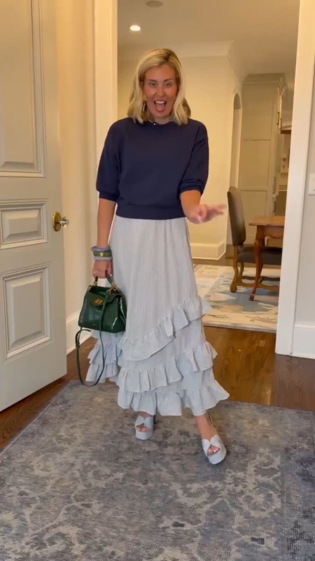 Y’all are LOVING this dress!!! I paired it with my pink sneakers for y’all earlier and now I’m showing it with these gorgeous blue heels!!

Dress -xs 
Heel - 8

#LTKmomlife #LTKdayinmylife #LTKOver40