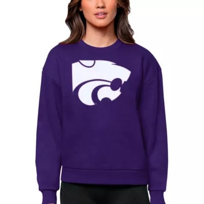 Antigua NCAA Kansas State Wildcats Victory Crewneck Pullover Sweatshirt, Purple, Small | Belk
