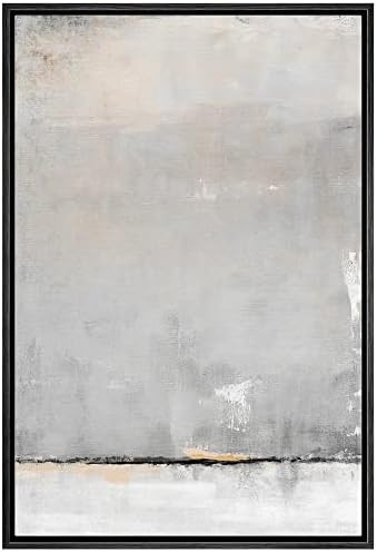 SIGNWIN Framed Canvas Print Wall Art Gray Tan Pastel Watercolor Landscape Abstract Shapes Illustr... | Amazon (US)
