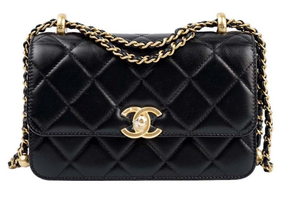 Women's Chanel Mini Size 24C Flap Bag with Adjustable Strap in Black (As2615) | StockX