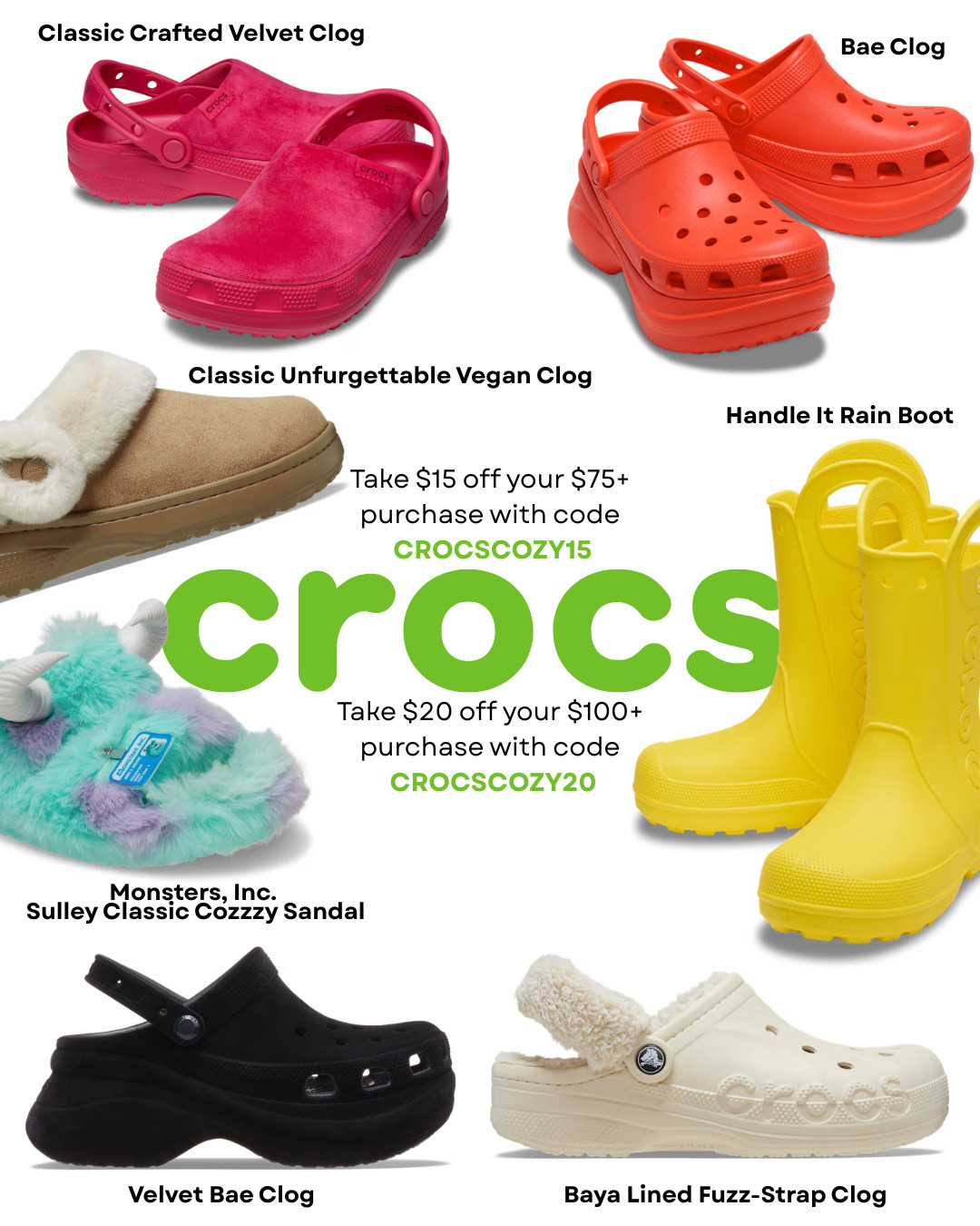 ALL CROCS are ON SALE right now! 

use my exclusive discount code for savings on classic crocs, sandals, and clogs. shop my crocs favorites here. they're perfect for everyday wear, disney trips, and comfy fall shoes. 

don’t miss out on this crocs sale 🫠 

p.s. FREE SHIPPING on orders $34.99+ and FREE RETURNS on all orders! 

 #LTKSaleAlert #LTKFindsUnder100 #LTKShoeCrush