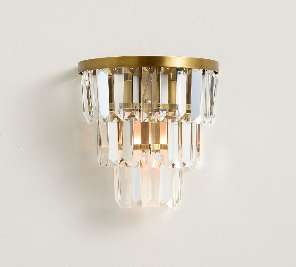 Gemma Crystal Tiered Sconce (8") | Pottery Barn (US)