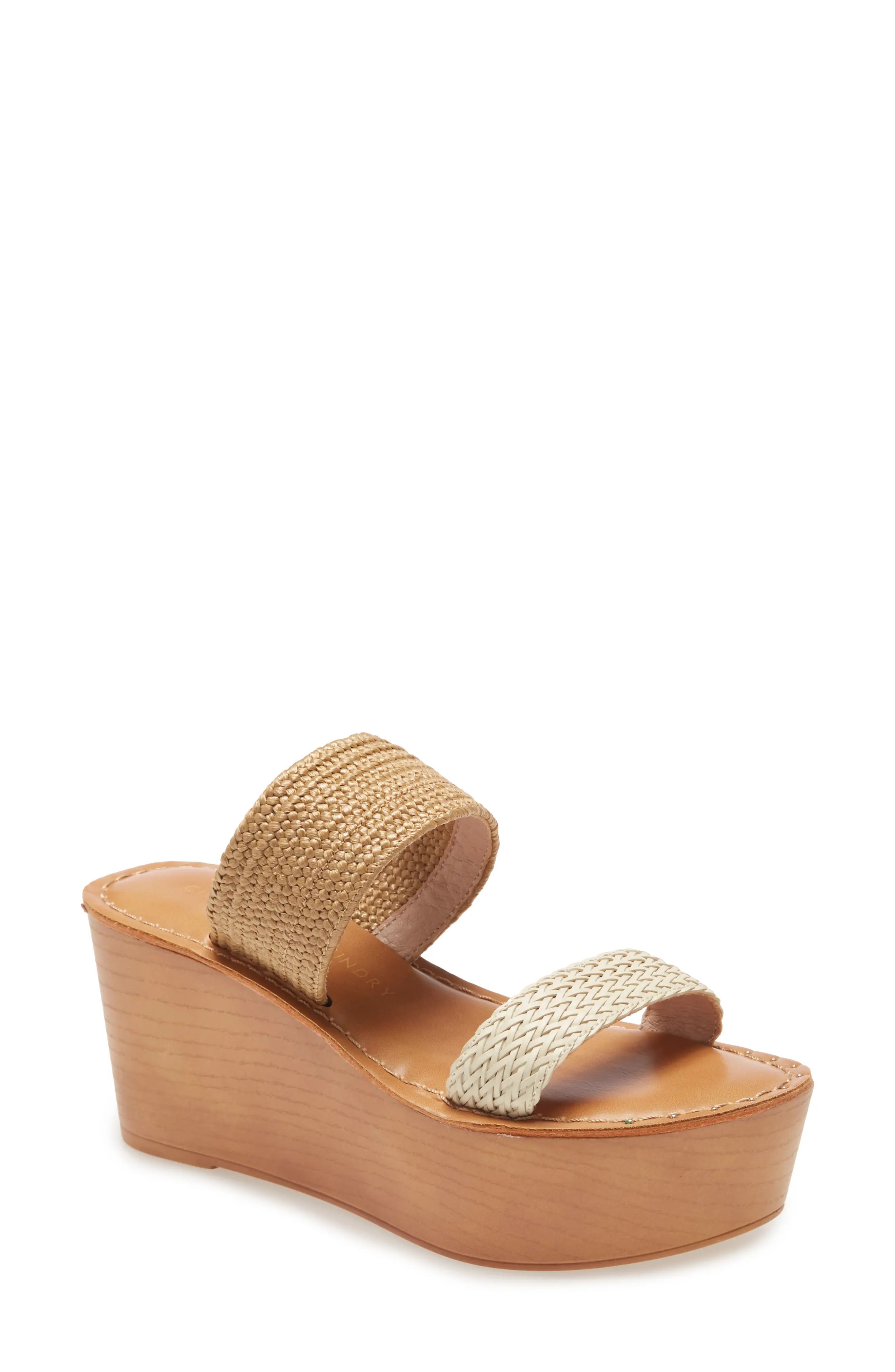 Women's Chinese Laundry Wind Wedge Sandal, Size 5 M - Beige | Nordstrom