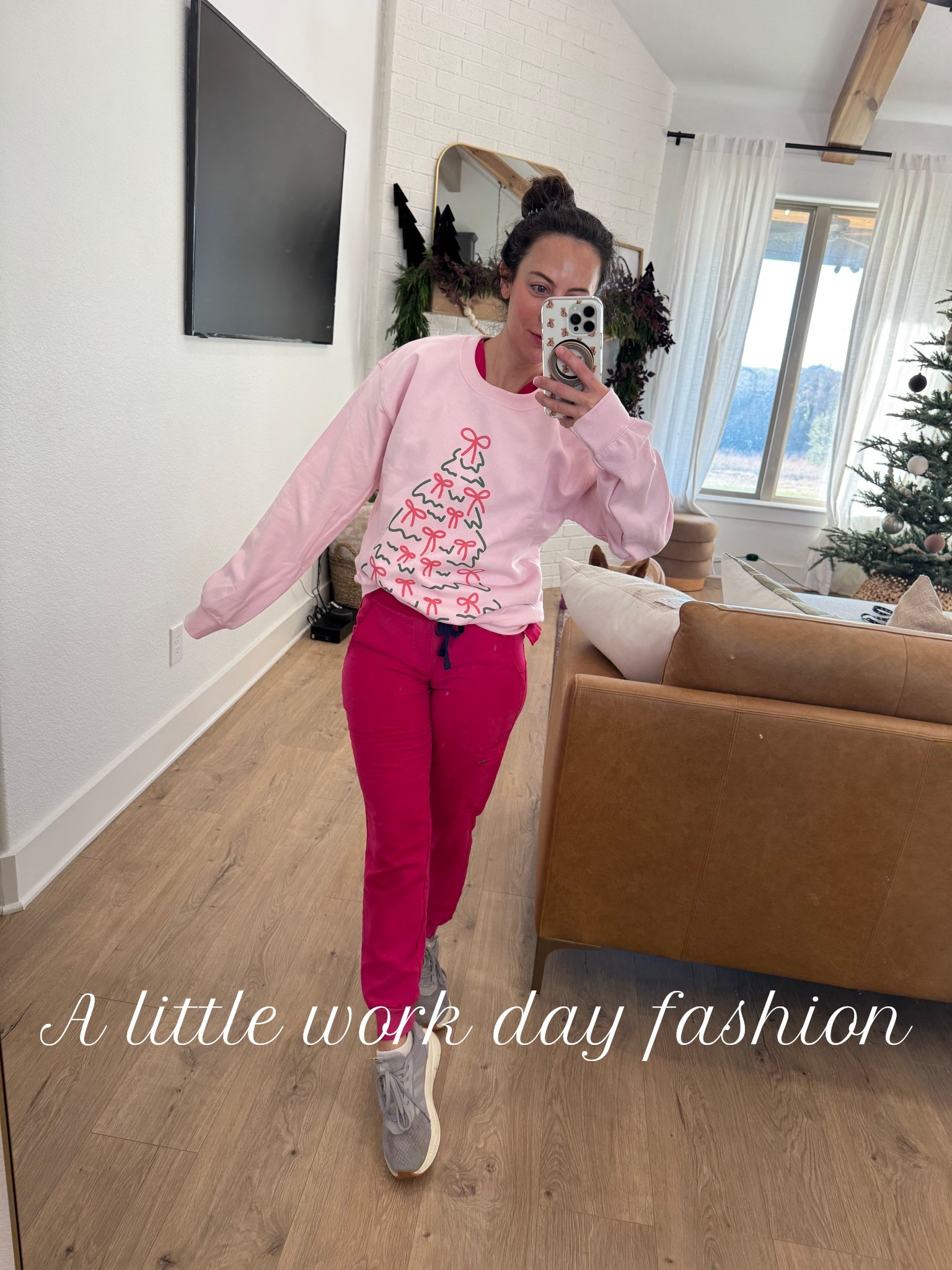Healthcare Holiday Outfit! 

Adding a fun festive holiday sweatshirt can elevate your scrubs and spread some holiday cheer! 

I’m 5’1” wearing a size small 

#christmasoutfit #christmassweatshirt #holidayoutfit #giftideas #secretsanta # sweatshirt #ootd 

#LTKgrwm #LTKGiftGuide #LTKootd