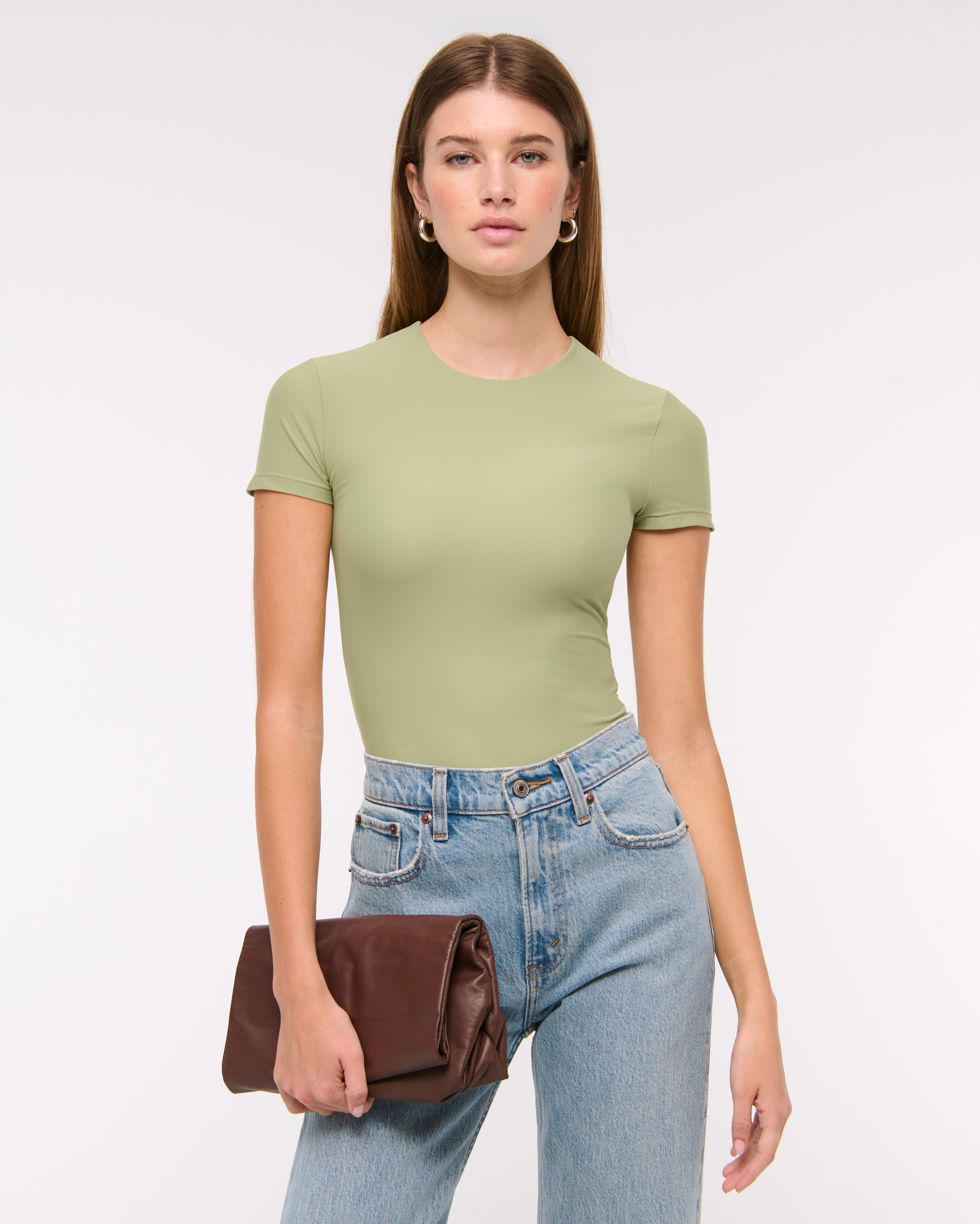 Soft Matte Seamless Tee Bodysuit | Abercrombie & Fitch (US)