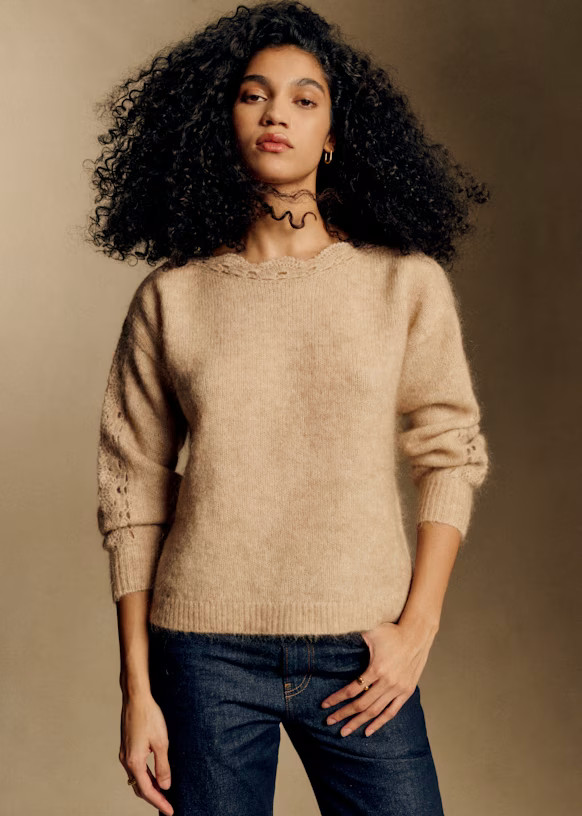 Stacy Jumper - Light Beige - Kid mohair - Sézane | Sezane Paris - US