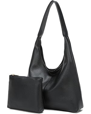 Casual Hobo Bag for Women Soft Shoulder Bags Slouchy Pu Leather Tote Purses for Work Travel | Amazon (US)