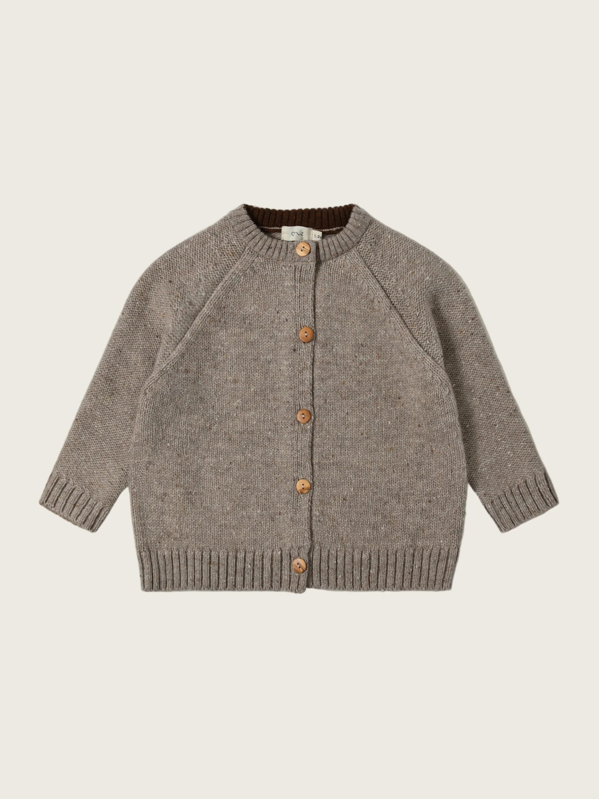 Oatmeal Boxy Wool Cardigan | Organic Zoo