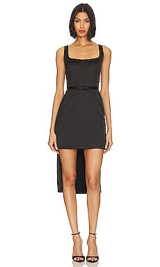 Alexis Montella Mini Dress With Cape in Noir from Revolve.com | Revolve Clothing (Global)